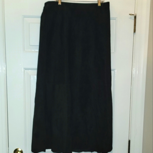 CHICO'S Suede Leather Skirt NEW NWT 3 - Picture 2 of 4